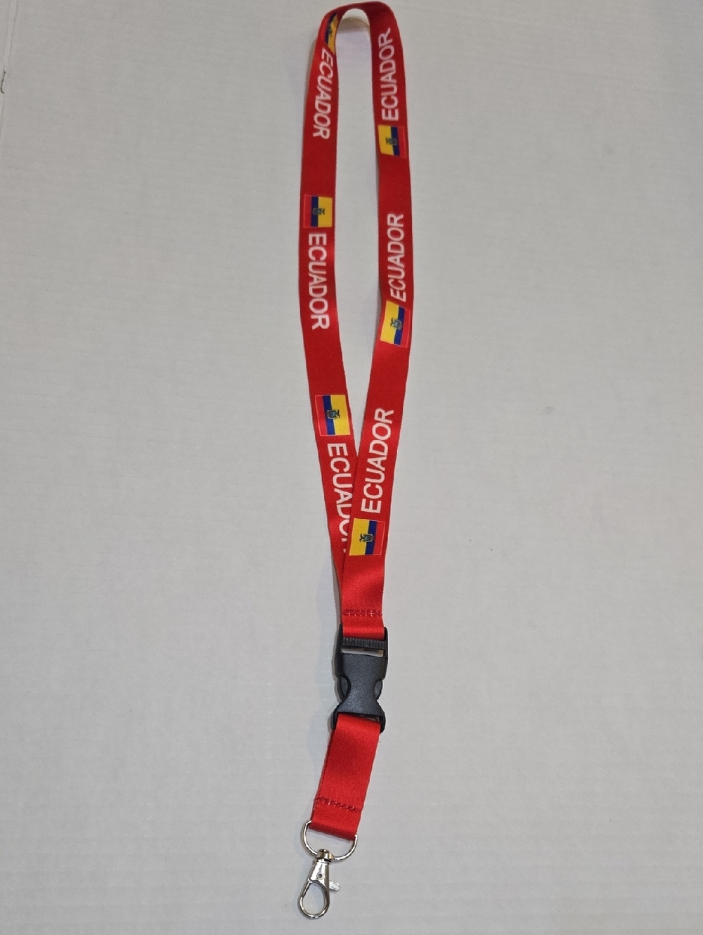 Ecuador Red Souvenir Lanyard with Flag Print NEW FIFA